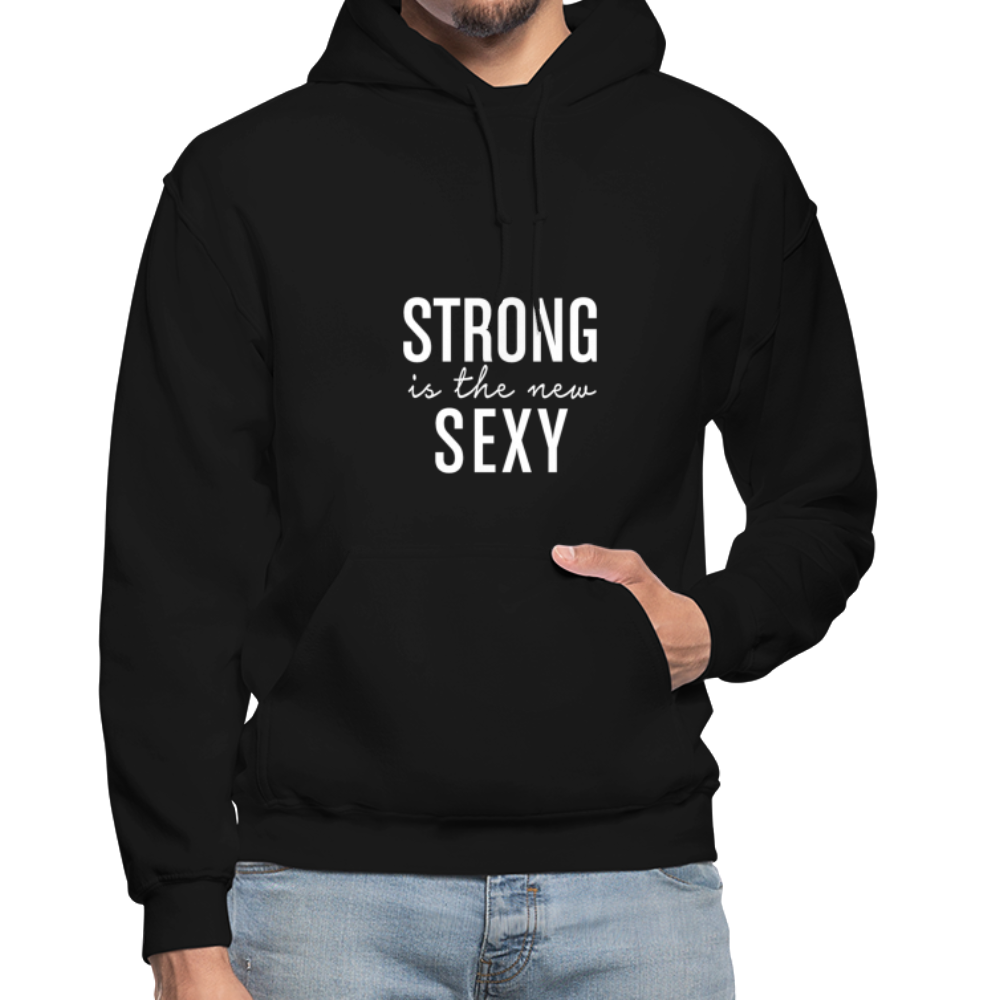 Strong is the New Sexy W Gildan Heavy Blend Adult Hoodie - black