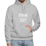 Strong is the New Sexy W Gildan Heavy Blend Adult Hoodie - heather gray