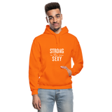 Strong is the New Sexy W Gildan Heavy Blend Adult Hoodie - orange