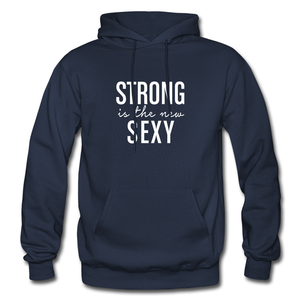 Strong is the New Sexy W Gildan Heavy Blend Adult Hoodie - navy
