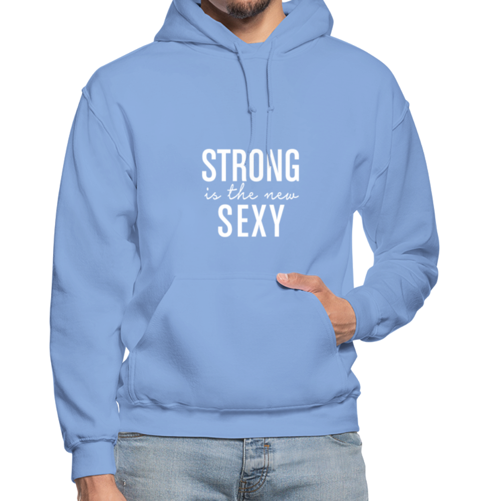 Strong is the New Sexy W Gildan Heavy Blend Adult Hoodie - carolina blue