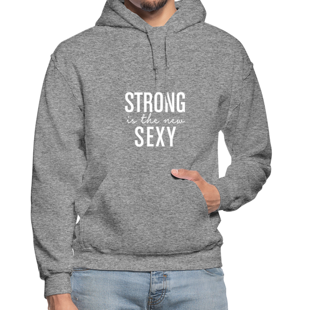 Strong is the New Sexy W Gildan Heavy Blend Adult Hoodie - graphite heather