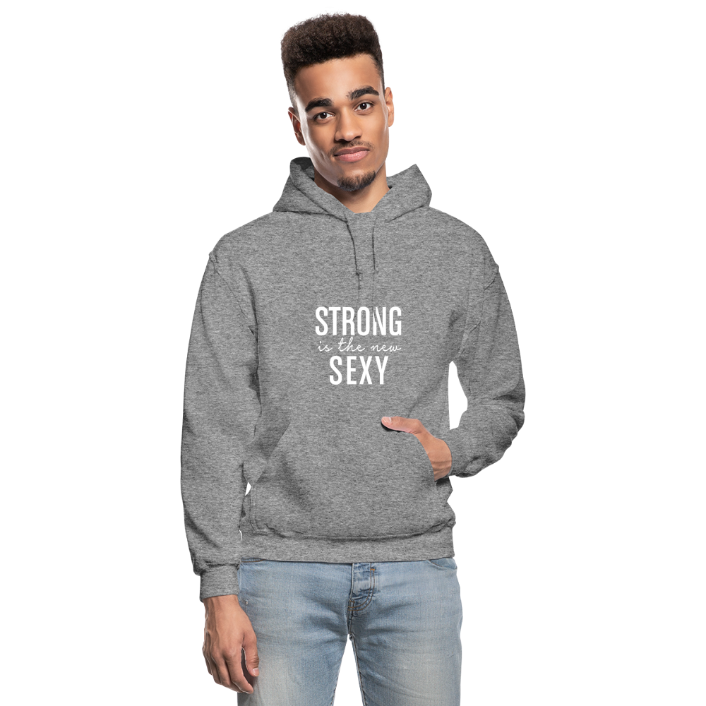 Strong is the New Sexy W Gildan Heavy Blend Adult Hoodie - graphite heather
