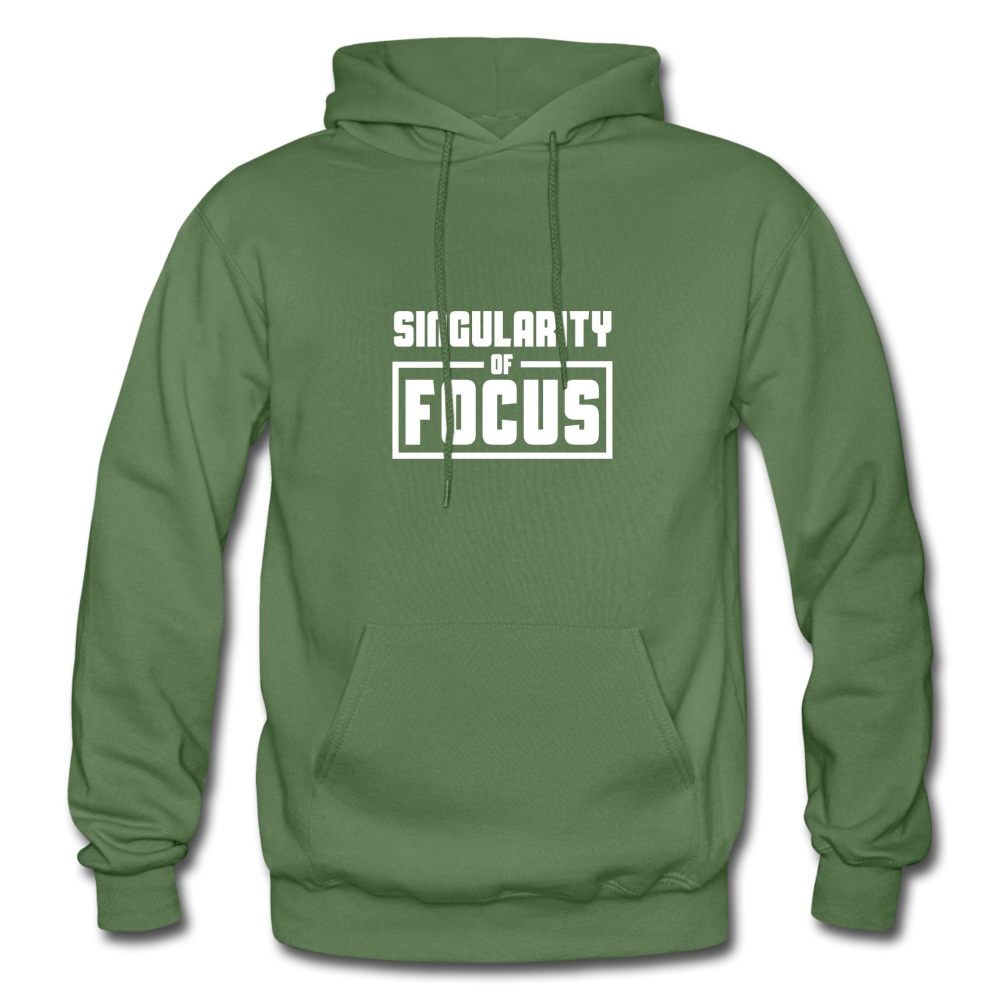 Singularity of Focus W Gildan Heavy Blend Adult Hoodie - military green