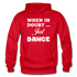 When in Doubt Just Dance W Gildan Heavy Blend Adult Hoodie - red