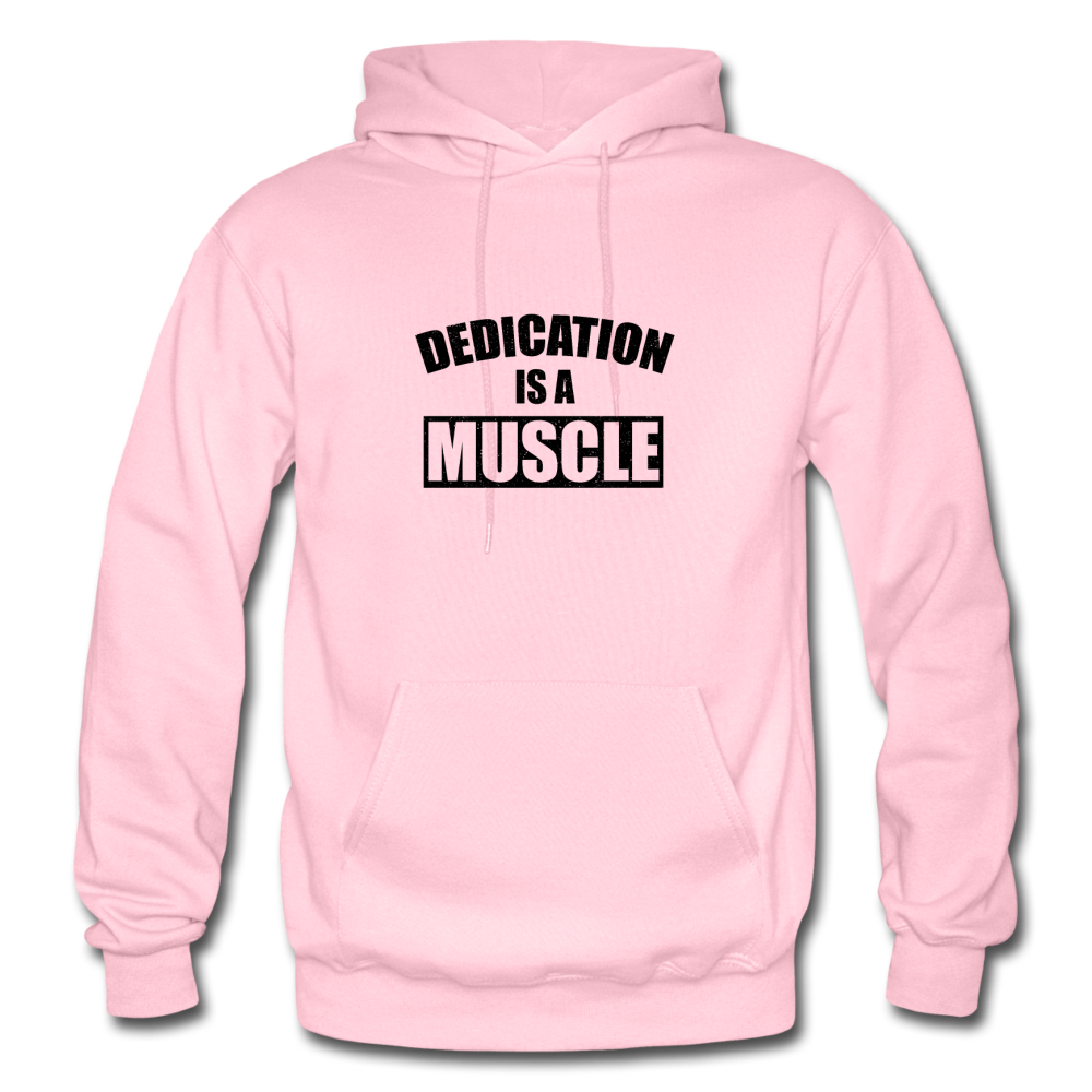 Dedication is a Muscle B Gildan Heavy Blend Adult Hoodie - light pink
