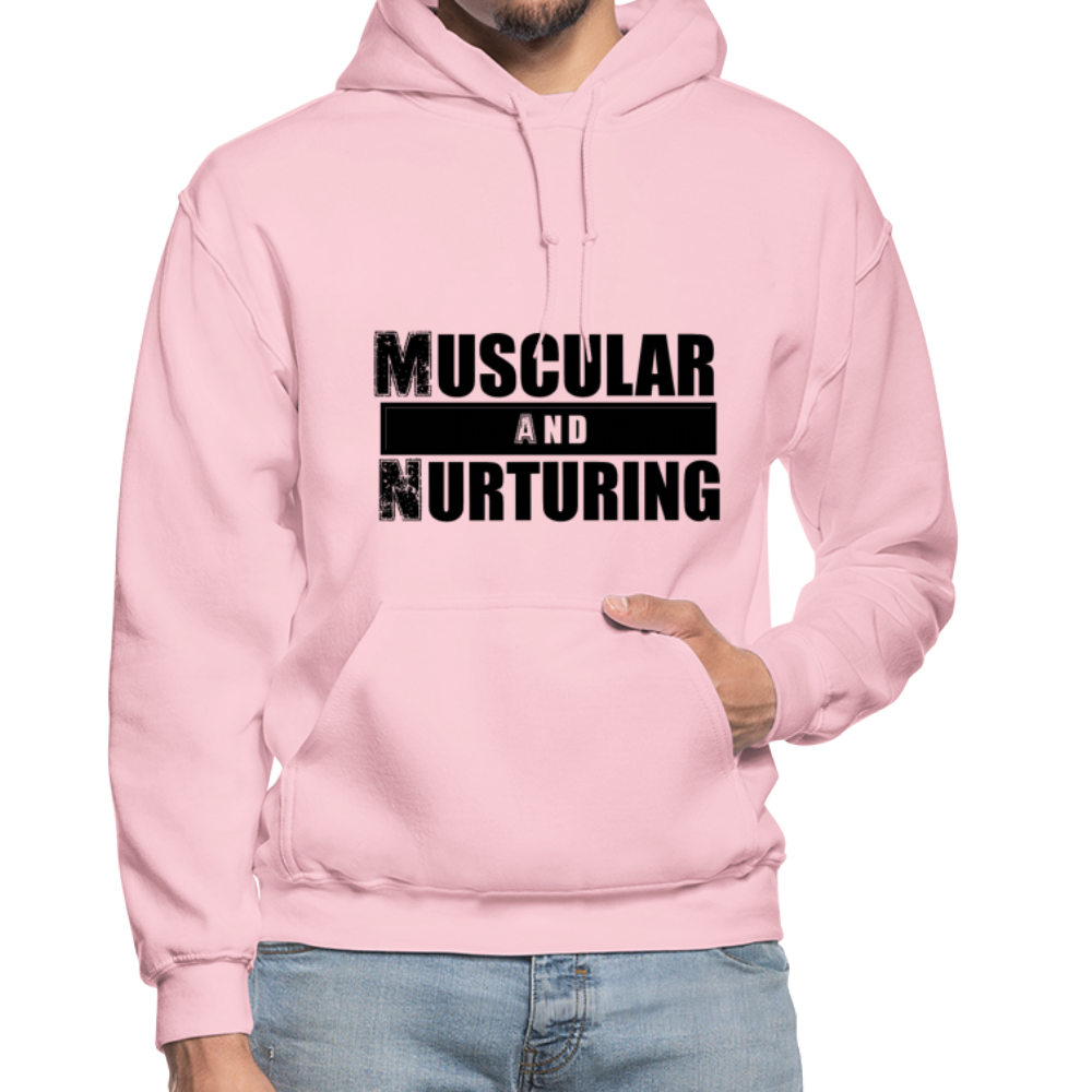 Muscular and Nurturing B Gildan Heavy Blend Adult Hoodie - light pink