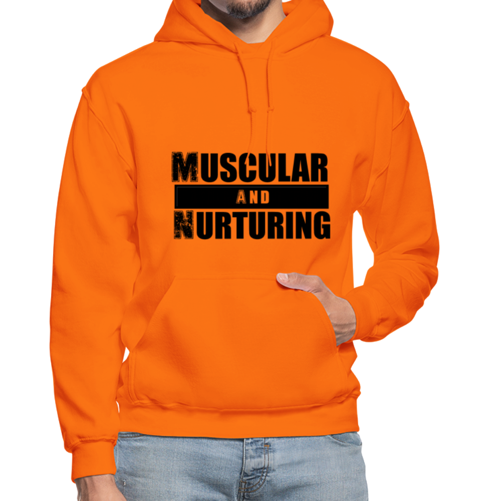 Muscular and Nurturing B Gildan Heavy Blend Adult Hoodie - orange