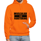 Muscular and Nurturing B Gildan Heavy Blend Adult Hoodie - orange