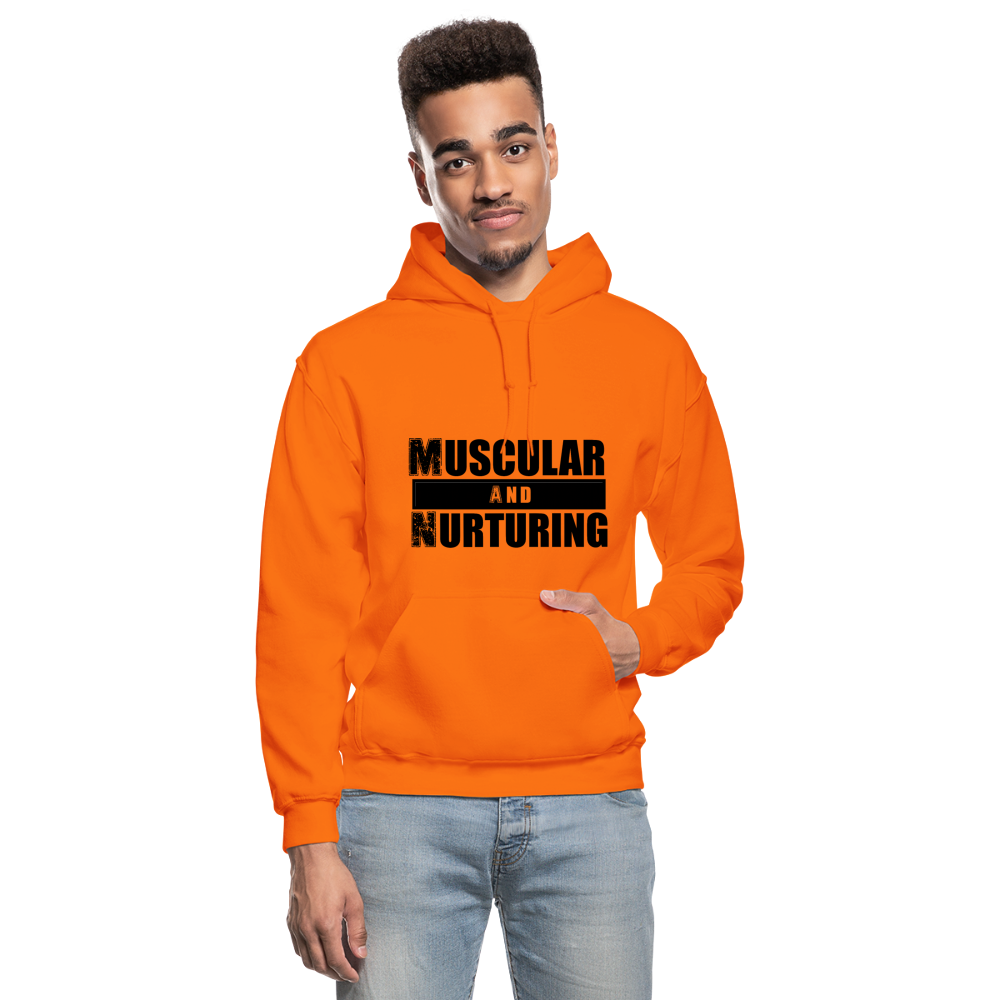 Muscular and Nurturing B Gildan Heavy Blend Adult Hoodie - orange