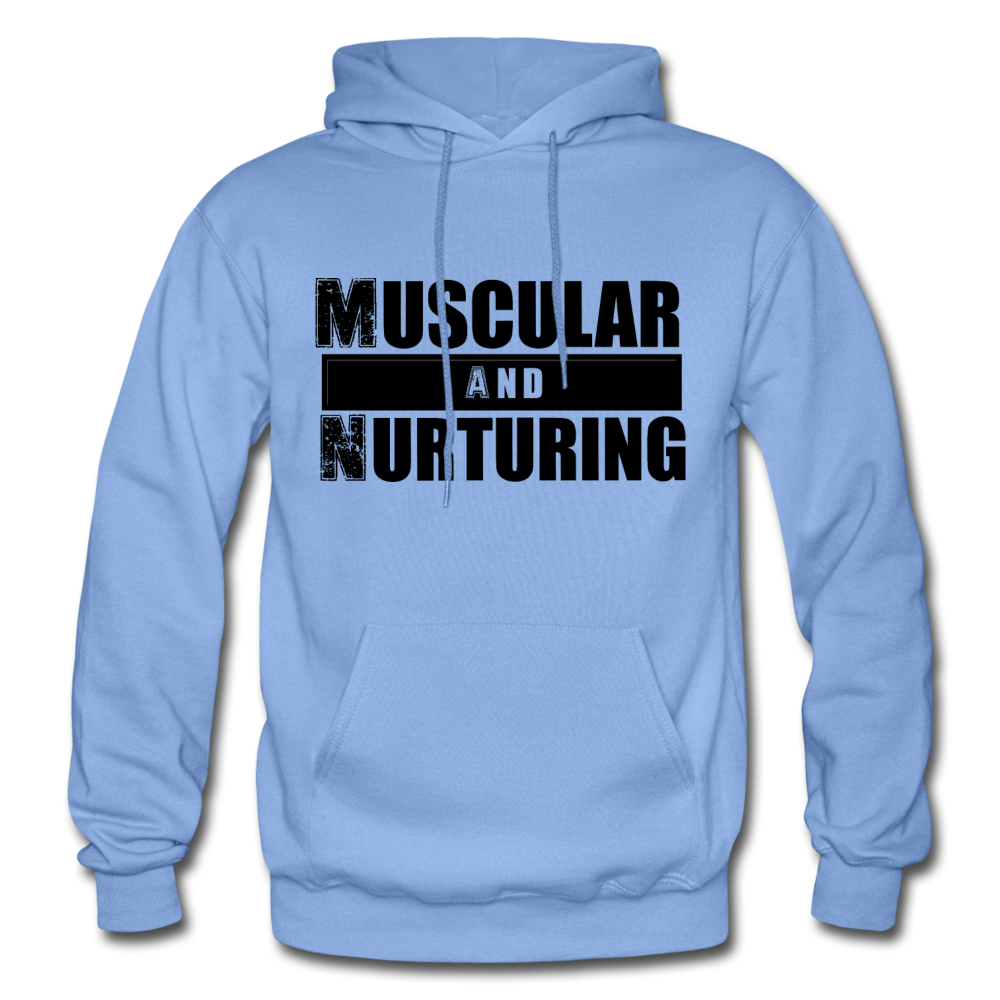 Muscular and Nurturing B Gildan Heavy Blend Adult Hoodie - carolina blue