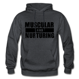 Muscular and Nurturing B Gildan Heavy Blend Adult Hoodie - charcoal gray