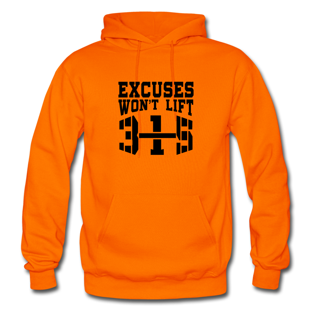 Excuses Won't Lift B Gildan Heavy Blend Adult Hoodie - orange
