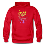 Focus in Shine Out Gildan Heavy Blend Adult Hoodie - red