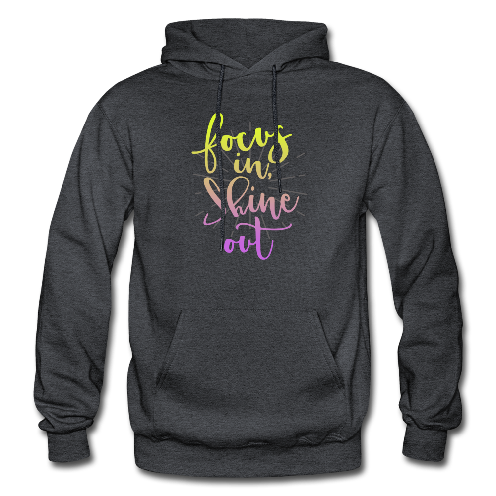 Focus in Shine Out Gildan Heavy Blend Adult Hoodie - charcoal grey
