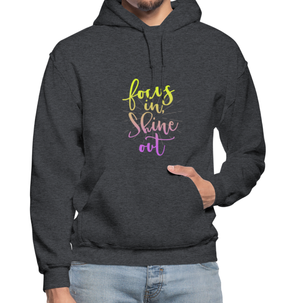 Focus in Shine Out Gildan Heavy Blend Adult Hoodie - charcoal grey