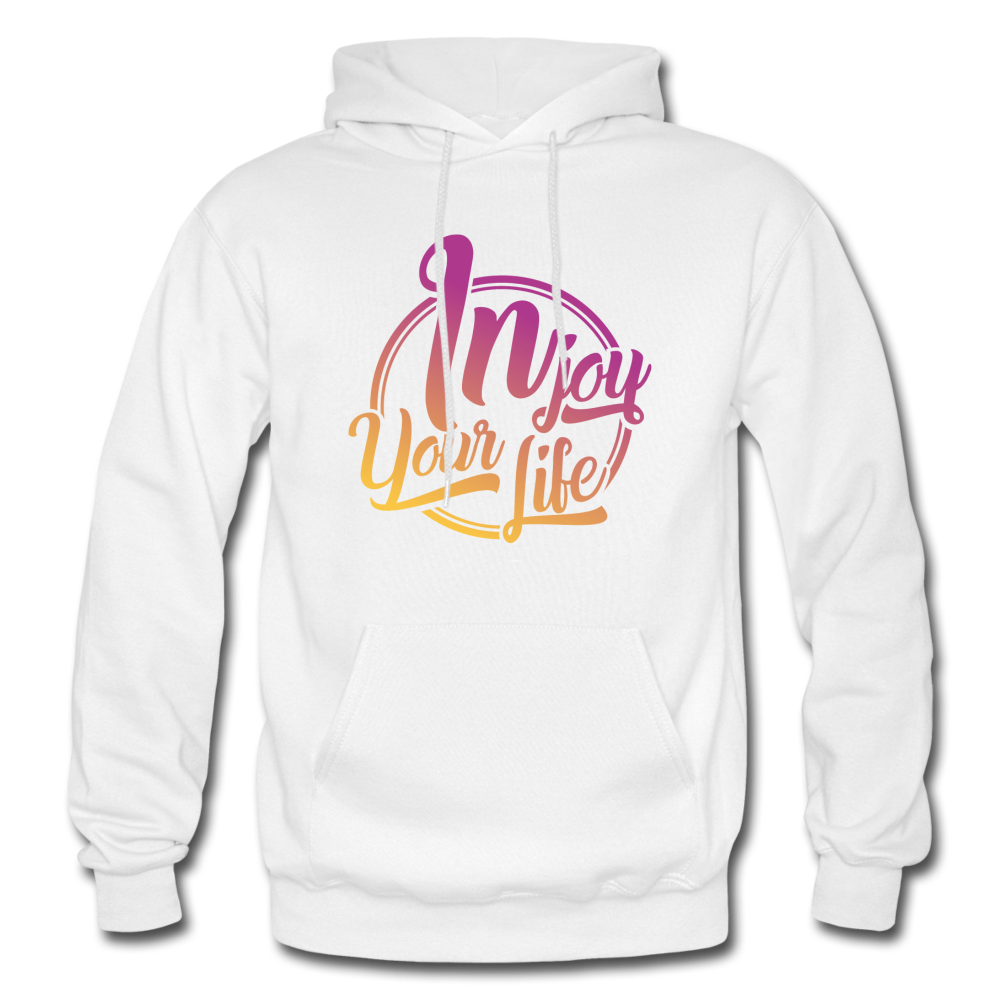 In Joy Your Life Gildan Heavy Blend Adult Hoodie - white