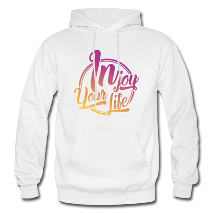 In Joy Your Life Gildan Heavy Blend Adult Hoodie - white