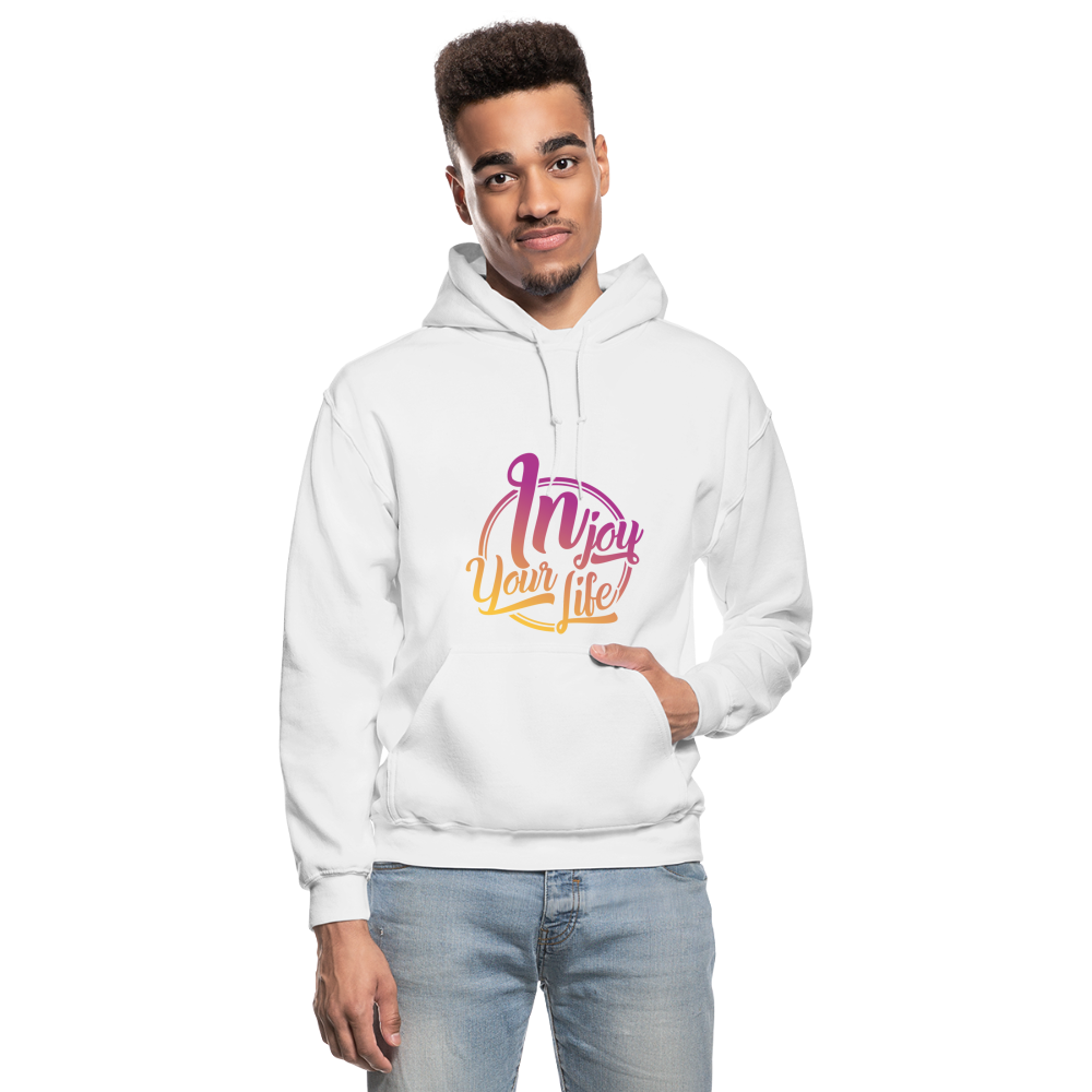 In Joy Your Life Gildan Heavy Blend Adult Hoodie - white