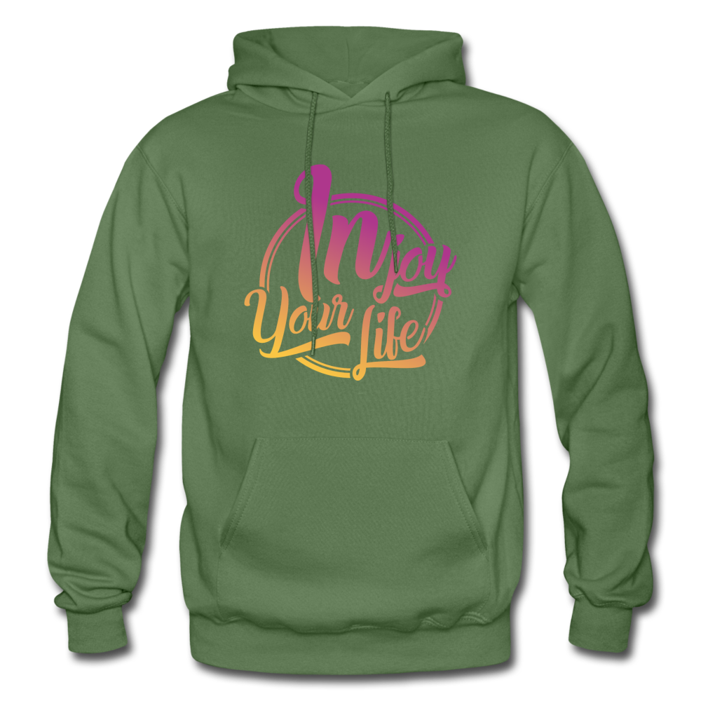 In Joy Your Life Gildan Heavy Blend Adult Hoodie - military green