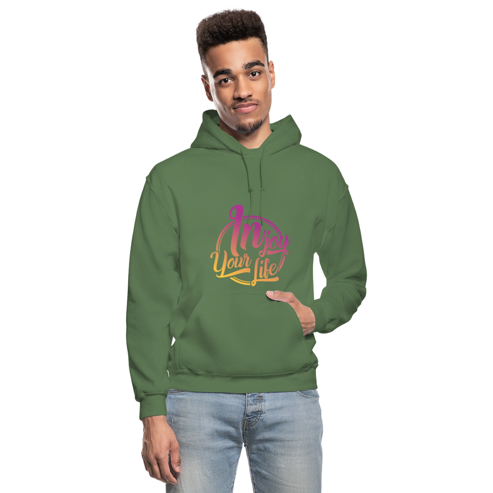 In Joy Your Life Gildan Heavy Blend Adult Hoodie - military green