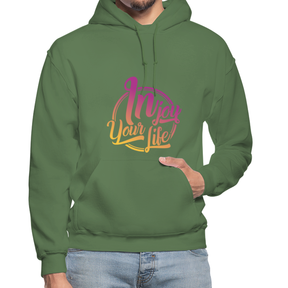 In Joy Your Life Gildan Heavy Blend Adult Hoodie - military green