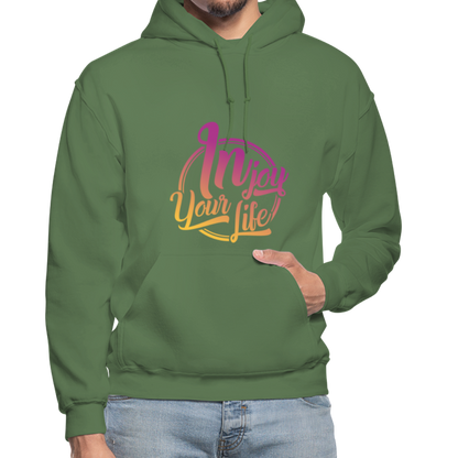 In Joy Your Life Gildan Heavy Blend Adult Hoodie - military green