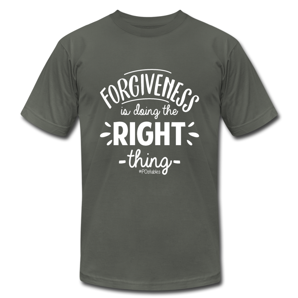 Forgiveness is doing the right thing W Unisex Jersey T-Shirt by Bella + Canvas - asphalt