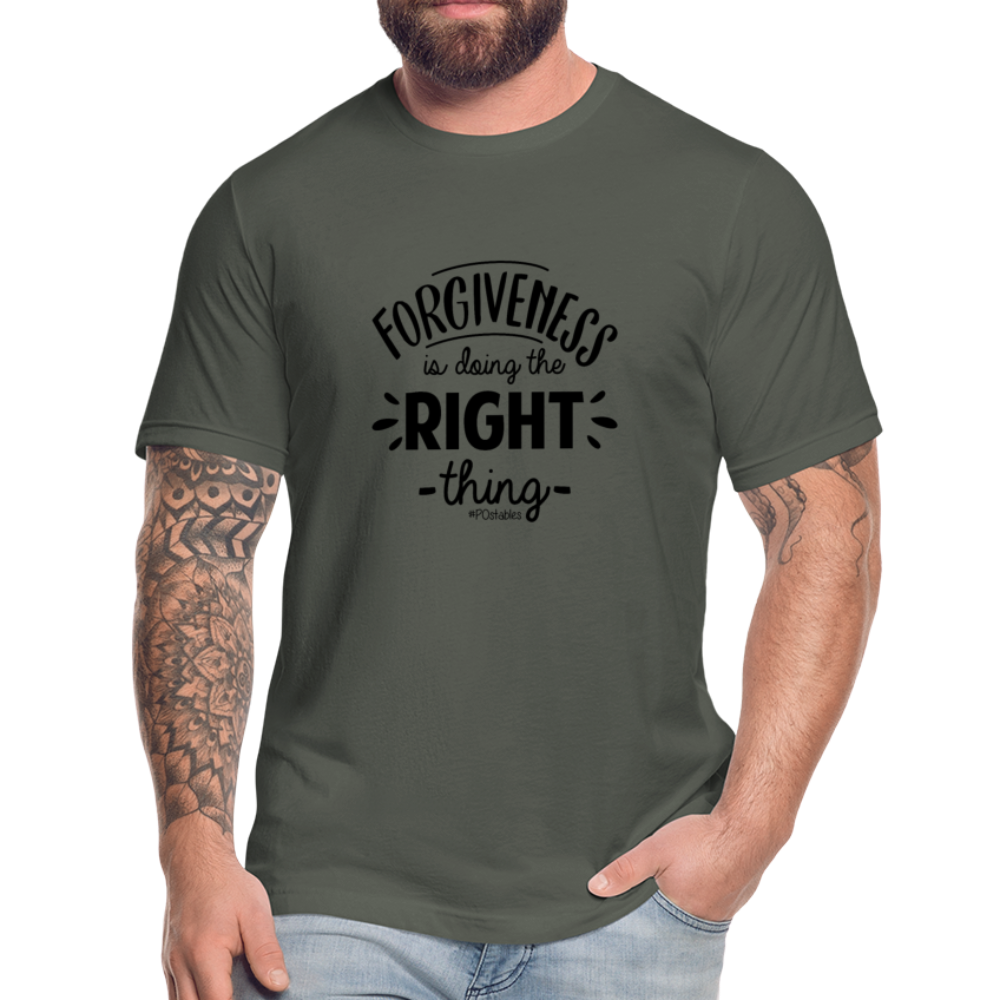 Forgiveness is doing the right thing B Unisex Jersey T-Shirt by Bella + Canvas - asphalt