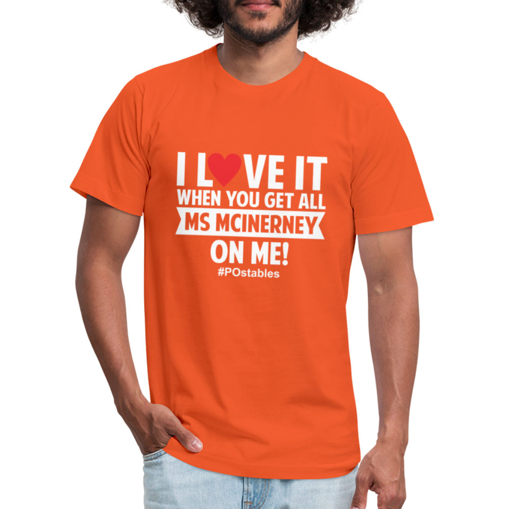 I love it when you get all Ms McInerney on me! WR Unisex Jersey T-Shirt by Bella + Canvas - orange