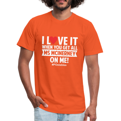 I love it when you get all Ms McInerney on me! WR Unisex Jersey T-Shirt by Bella + Canvas - orange