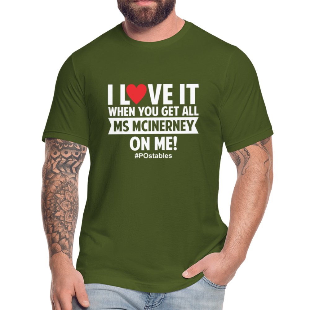 I love it when you get all Ms McInerney on me! WR Unisex Jersey T-Shirt by Bella + Canvas - olive