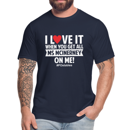 I love it when you get all Ms McInerney on me! WR Unisex Jersey T-Shirt by Bella + Canvas - navy