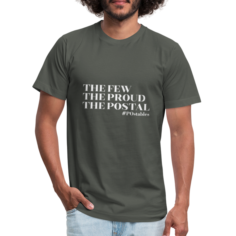 The Few The Proud The Postal W Unisex Jersey T-Shirt by Bella + Canvas - asphalt