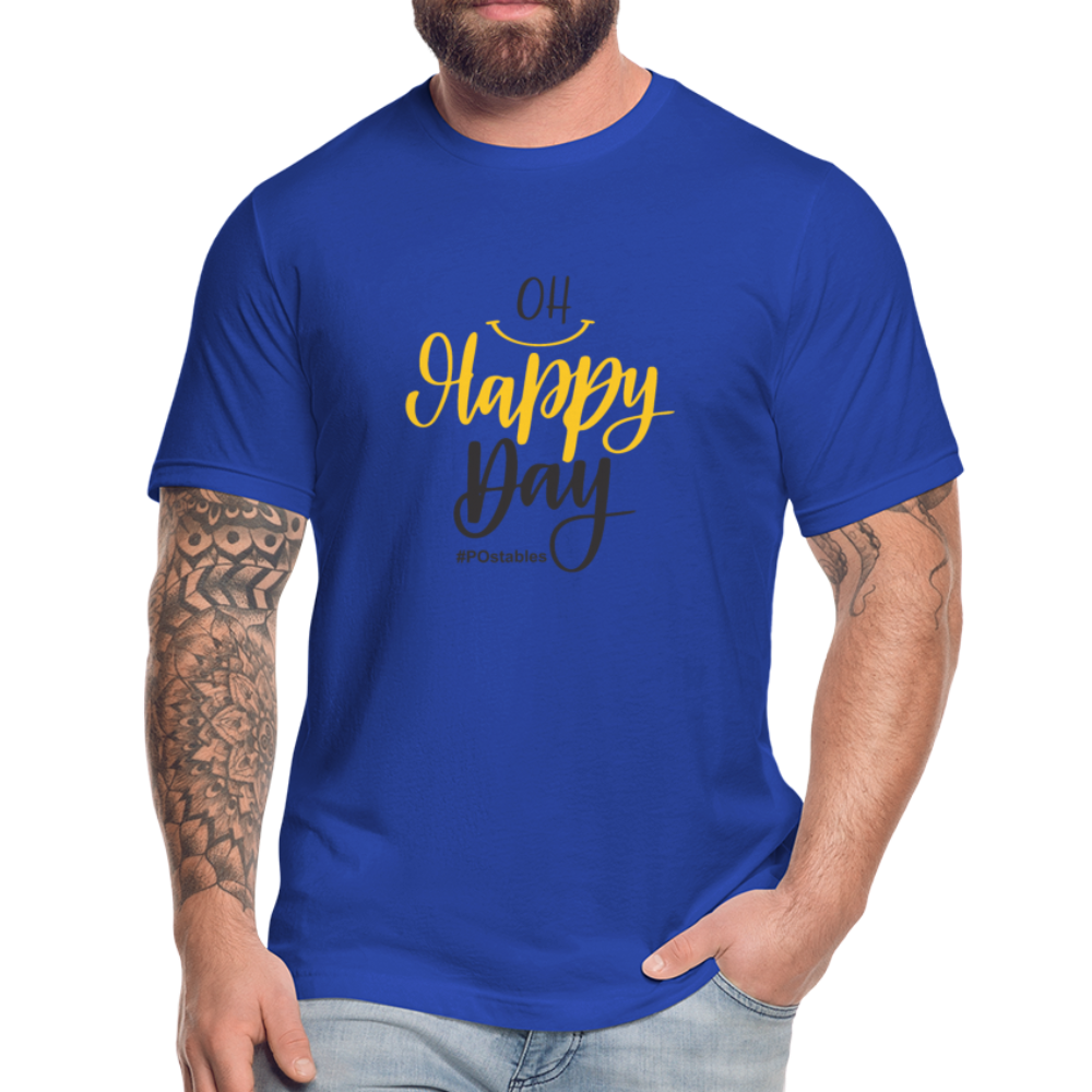 Oh Happy Day B Unisex Jersey T-Shirt by Bella + Canvas - royal blue