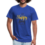 Oh Happy Day B Unisex Jersey T-Shirt by Bella + Canvas - royal blue