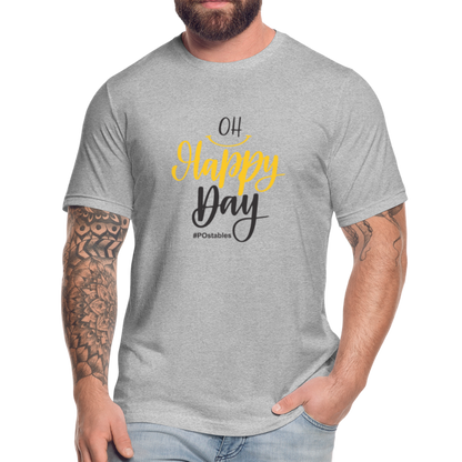 Oh Happy Day B Unisex Jersey T-Shirt by Bella + Canvas - heather gray