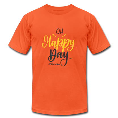 Oh Happy Day B Unisex Jersey T-Shirt by Bella + Canvas - orange