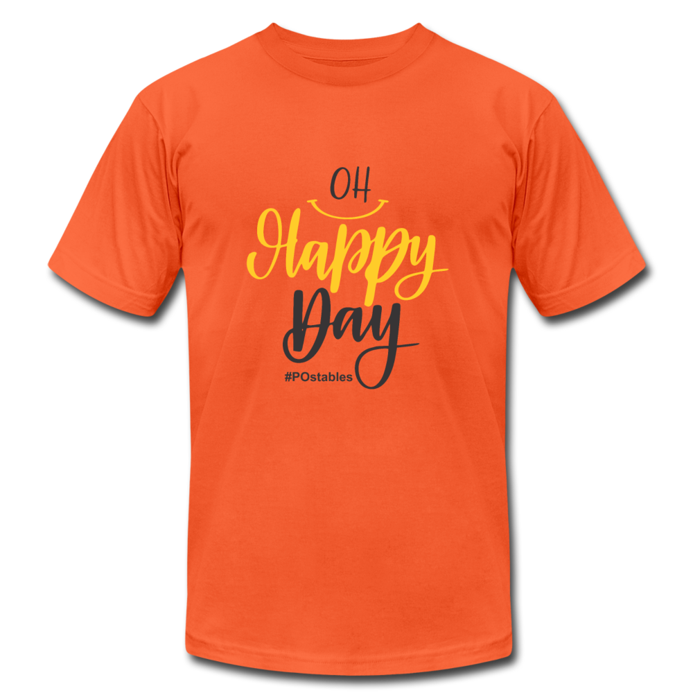 Oh Happy Day B Unisex Jersey T-Shirt by Bella + Canvas - orange