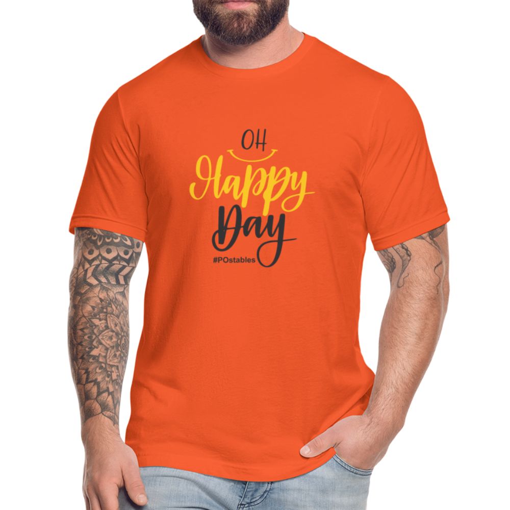 Oh Happy Day B Unisex Jersey T-Shirt by Bella + Canvas - orange