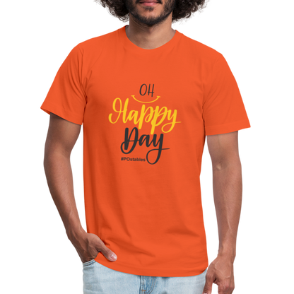 Oh Happy Day B Unisex Jersey T-Shirt by Bella + Canvas - orange