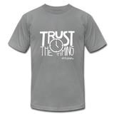 Trust The Timing Unisex Jersey T-Shirt by Bella + Canvas - slate