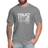 Trust The Timing Unisex Jersey T-Shirt by Bella + Canvas - slate