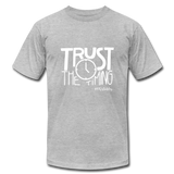 Trust The Timing Unisex Jersey T-Shirt by Bella + Canvas - heather gray