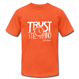 Trust The Timing Unisex Jersey T-Shirt by Bella + Canvas - orange
