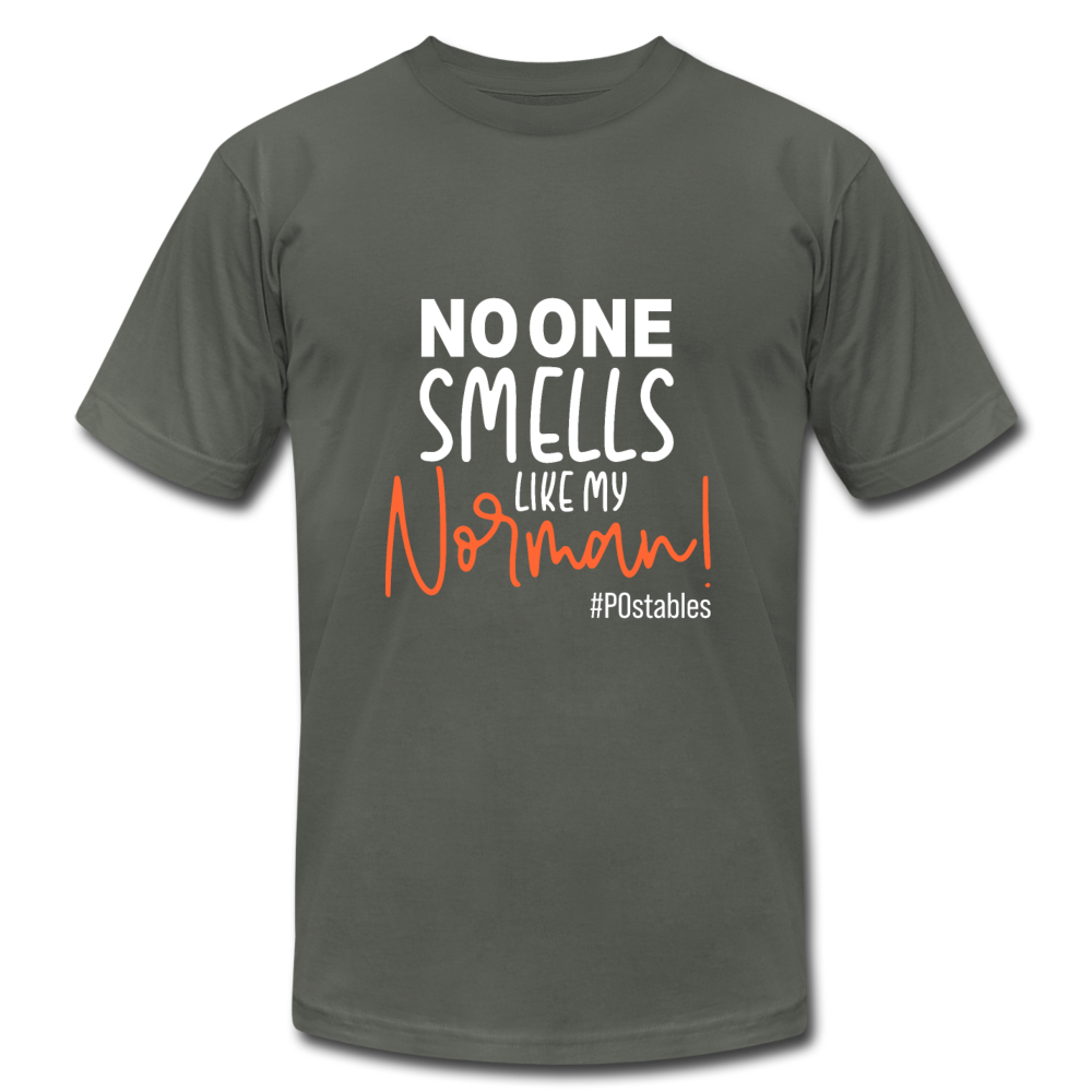 No One Smells Like my Norman W Unisex Jersey T-Shirt by Bella + Canvas - asphalt