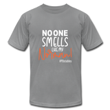 No One Smells Like my Norman W Unisex Jersey T-Shirt by Bella + Canvas - slate