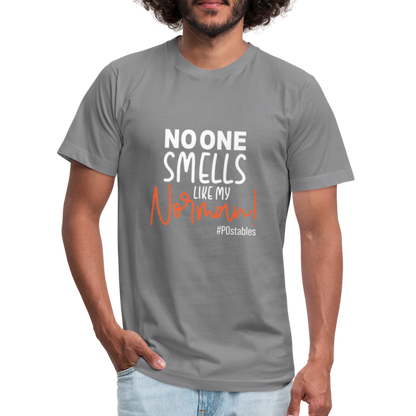 No One Smells Like my Norman W Unisex Jersey T-Shirt by Bella + Canvas - slate