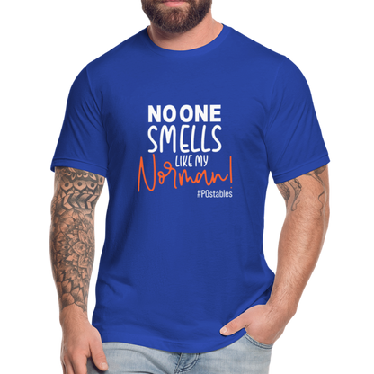 No One Smells Like my Norman W Unisex Jersey T-Shirt by Bella + Canvas - royal blue