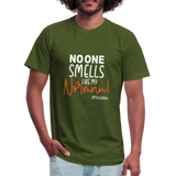 No One Smells Like my Norman W Unisex Jersey T-Shirt by Bella + Canvas - olive